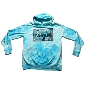 enrique iglesias and ricky martin Tie Dye Tour Hoodie Size L
